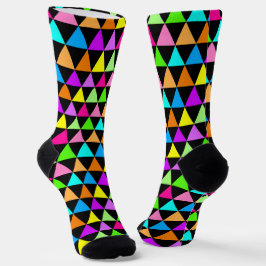 Colorful Rainbow Colors Triangle Design Socks ソックス