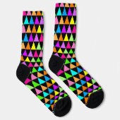 Colorful Rainbow Colors Triangle Design Socks ソックス (右)