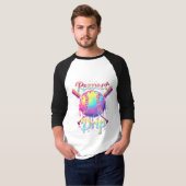 Colorful Rainbow Drip Baseball Respect The Drip T- Tシャツ (正面フル)