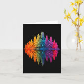 Colorful rainbow forest trees reflection wildlife カード (黄色い花)