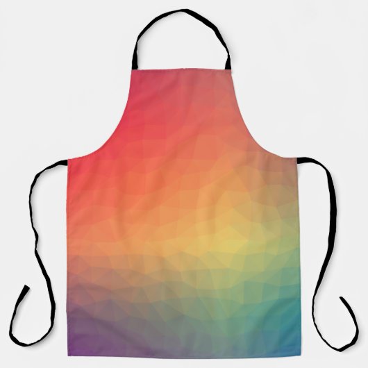 Colorful rainbow gradient geometric エプロン (正面)