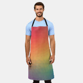 Colorful rainbow gradient geometric エプロン (着用した状態)