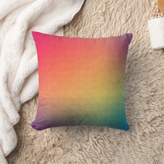 Colorful rainbow gradient geometric クッション (ブランケット)