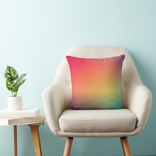 Colorful rainbow gradient geometric クッション (椅子)