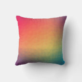 Colorful rainbow gradient geometric クッション (裏面)