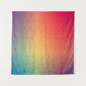 Colorful rainbow gradient geometric タペストリー (正面(横))