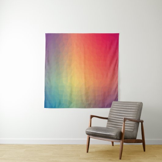 Colorful rainbow gradient geometric タペストリー (インサイチュ(横))