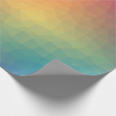 Colorful rainbow gradient geometric ラッピングペーパー (角)