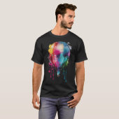Colorful Rainbow Hot Air Balloon Tシャツ (正面フル)