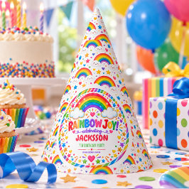 Colorful Rainbow Joy 7th Birthday boy Party パーティーハット