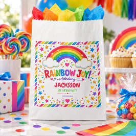 Colorful Rainbow Joy 7th Birthday boy Party フェイバーバッグ