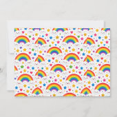 Colorful Rainbow Joy 7th Birthday boy Party photo 招待状 (裏面)