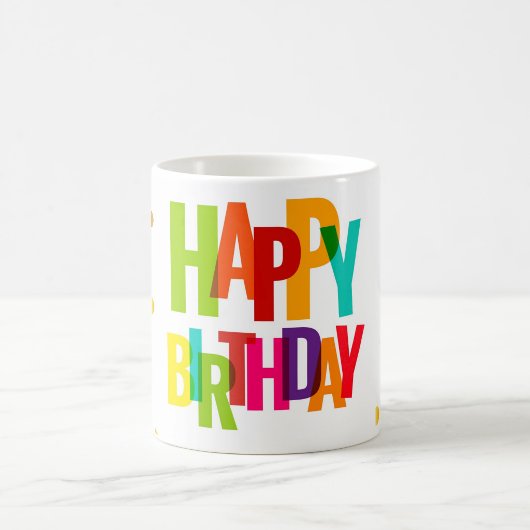 Colorful Rainbow Lettering & Festive Design コーヒーマグカップ