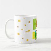 Colorful Rainbow Lettering & Festive Design コーヒーマグカップ (左)