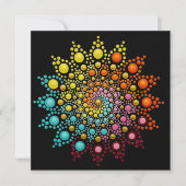Colorful Rainbow Mandala Note Card サンキューカード (正面)