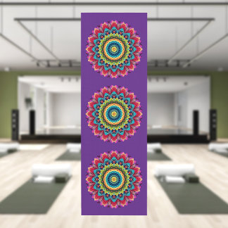 Colorful Rainbow Mandala Yoga Mat ヨガマット