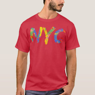 Colorful Rainbow New York City Artwork City Pride  Tシャツ
