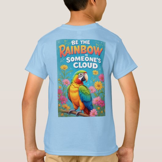 Colorful Rainbow Parrot Tシャツ (裏面)