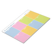 Colorful Rainbow Pastel Custom Weekly Planner ノートパッド (アングル)