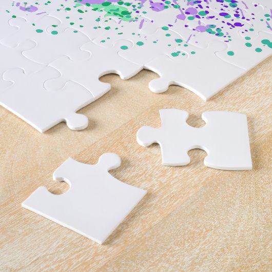 Colorful Rainbow Rose ジグソーパズル (側面)