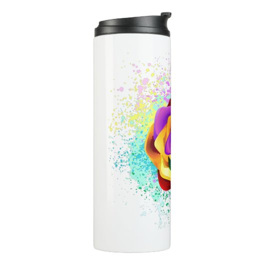 Colorful Rainbow Rose タンブラー (回転左)