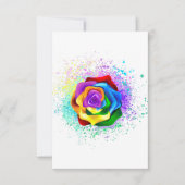 Colorful Rainbow Rose 出欠カード (正面)