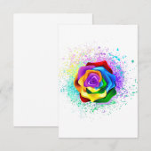 Colorful Rainbow Rose 出欠カード (正面/裏面)
