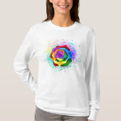 Colorful Rainbow Rose Tシャツ (正面)