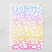 Colorful Rainbow Sequin Glitter Safari Birthday 招待状 (裏面)