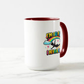 Colorful Rainbow Stars Fantasy Flying Boy Graphic  マグカップ (正面右)