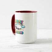Colorful Rainbow Stars Fantasy Flying Boy Graphic  マグカップ (正面左)
