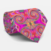 Colorful Rainbow Swirl Retro Abstract Design ネクタイ (ロール)