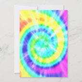 Colorful Rainbow Tie Dye Birthday Invitation 招待状 (裏面)