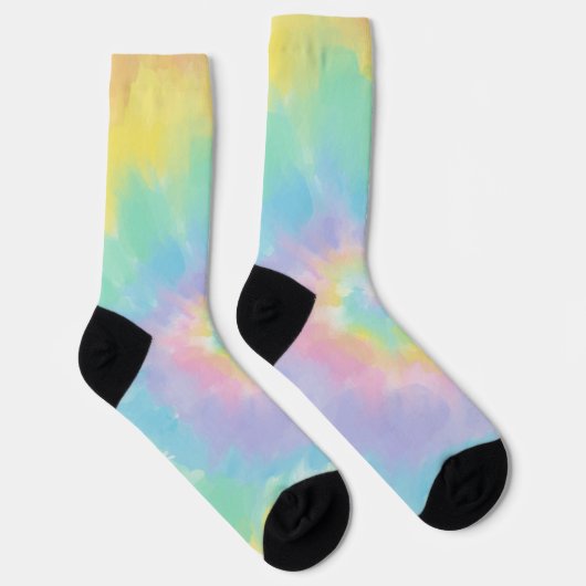 Colorful Rainbow Tie Dye Pattern ソックス (右)