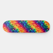 Colorful Rainbow Triangle Repeating Shape Pattern スケートボード (横)