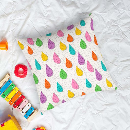 Colorful Raindrops クッション