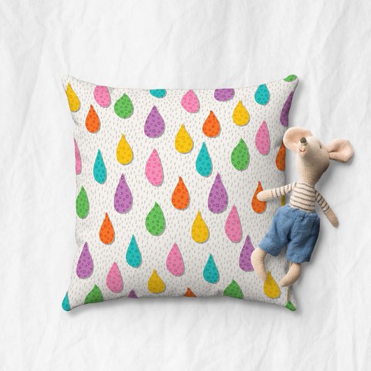 Colorful Raindrops クッション