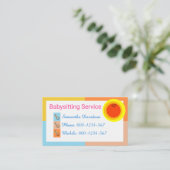 Colorful Rectangle Frame Smiling Sun 名刺 (スタンド正面)