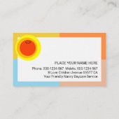 Colorful Rectangle Frame Smiling Sun 名刺 (裏面)