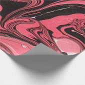 Colorful red marble ink paper textures on white ba ラッピングペーパー (角)