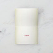 Colorful Red Yellow Pink Floral Wedding Party サンキューカード (内部)