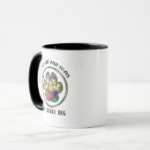 Colorful Rescue Dog Mom - Animal Lover Gift マグカップ (正面左)