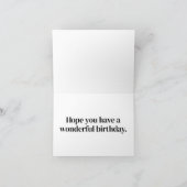 Colorful Resting Butterfly Design Happy Birthday カード (内部)