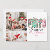 Colorful Retro 2 Photo  Merry Christmas シーズンカード (正面)