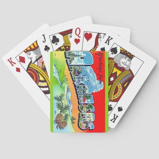 Colorful Retro Arkansas Postcard  トランプ (裏面)