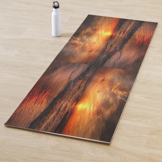 Colorful Retro Beach Sunset ヨガマット (インサイチュ)