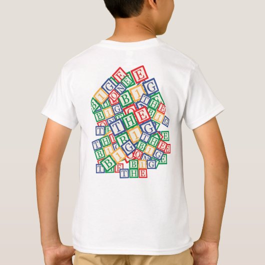 Colorful Retro Block Design  First Birthday Tシャツ (裏面)