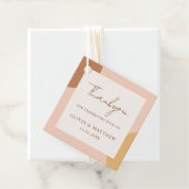 Colorful Retro Bohemian Arches Thank You Wedding フェイバータグ (インサイチュ)
