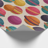 Colorful Retro Candy Planet Pattern Wrapping Paper ラッピングペーパー (角)