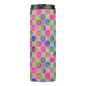 Colorful Retro Circle Pattern with Golden Details タンブラー (裏面)